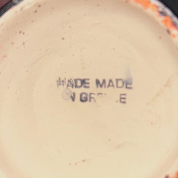 Hand Made Vintage Greek Urn (From Greece) 9” Orange Black Chariot Flaw - Picture 3 of 5